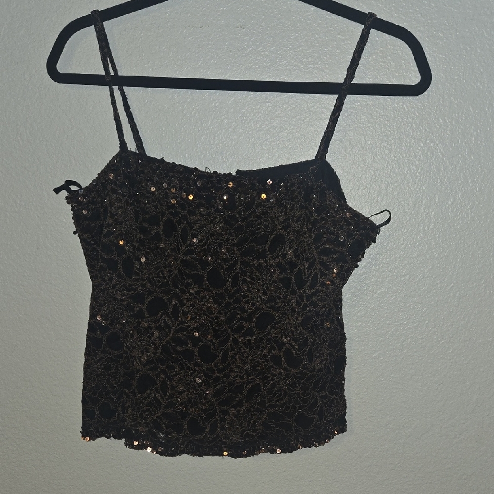 Elegant Black Sequin Women's Blouse